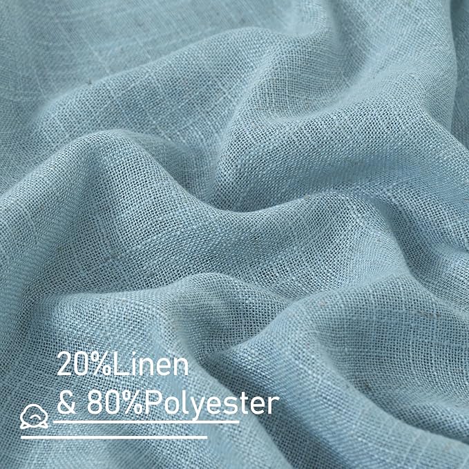 LAMIT 40 Inch Length Linen Curtains - Image 2