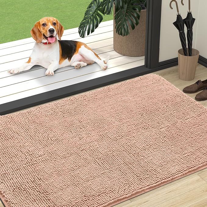 OLANLY Dog Door Mat for Muddy Paws 47x32, Absorbs Moisture and Dirt, Absorbent by OLANLY