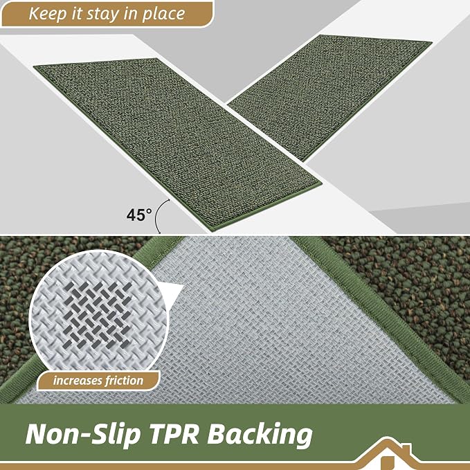 BEQHAUSE Kitchen Runner Rugs 24"x72", Non-Slip Kitchen Mats - Image 4