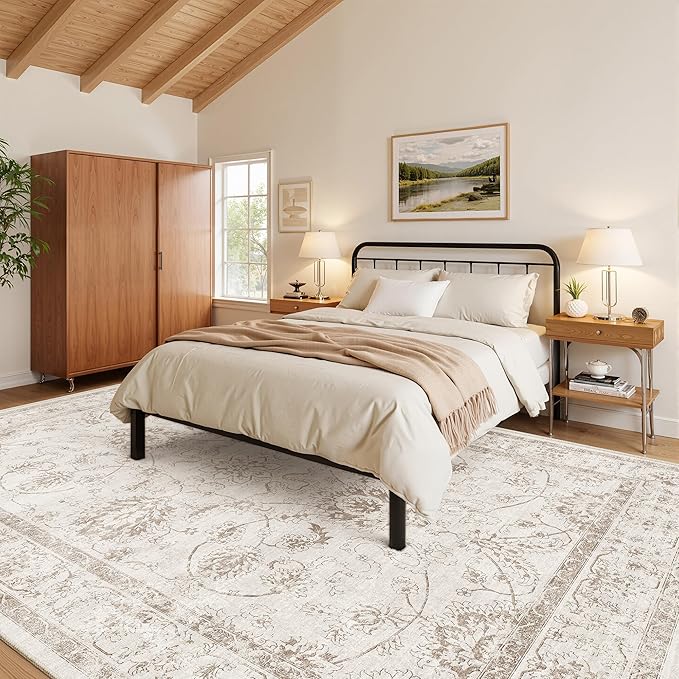 Madane Living Room 10x14 Area Rugs, Washable Low Pile Non-Slip Stain Resistant - Image 3