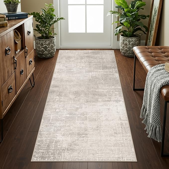 Washable 2x6 Thin Runner Rug: Abstract Soft Entryway Doormat Water-Resistan - Image 5