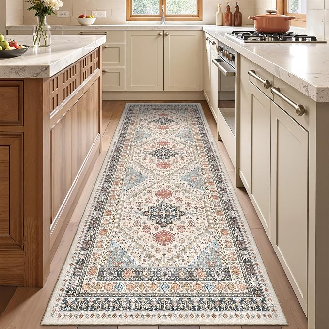 Kitchen Runner Rug Non Slip Washable 2.5x8, Soft Low Pile Entryway Rug Runners - Image 3