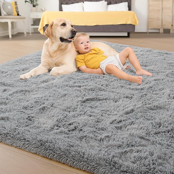 Tepook Super Soft Fluffy Rug for Bedroom, Modern Shaggy Fuzzy Kids Rugs for - Image 4