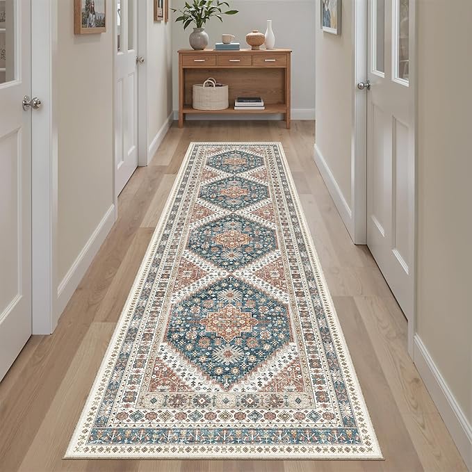 Madane Runner Rug 2x8, Washable Hallway Runner Rugs, Non-Slip Low-Pile Soft - Image 4