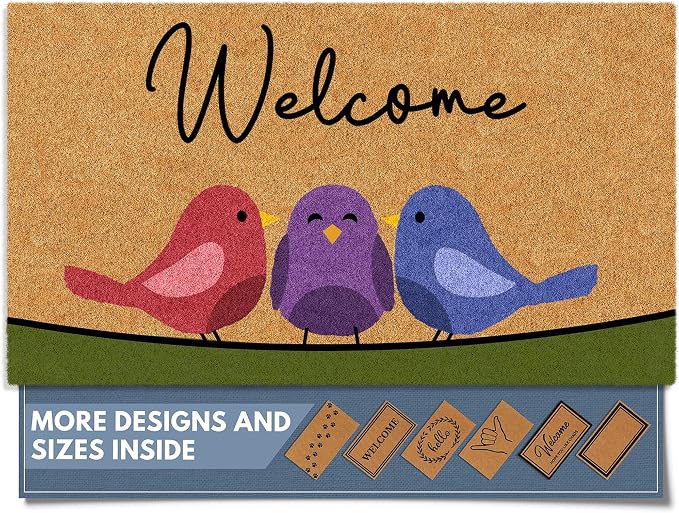 Barnyard Designs Natural Coco Coir Spring Birds Doormat by BarnyardDesigns