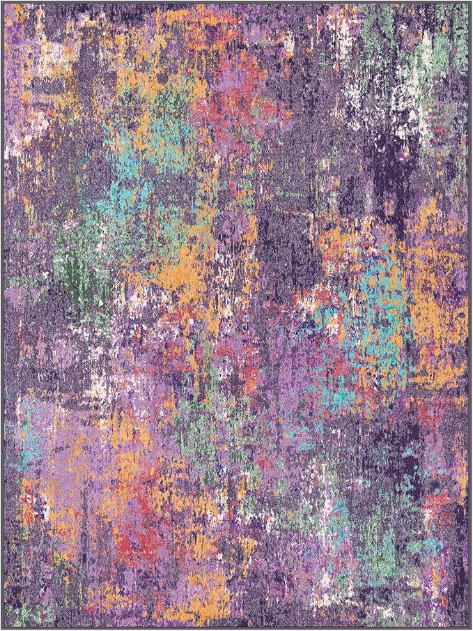 Washable Area Rugs 5'x7' Non-Slip Modern Abstract Soft - Image 9