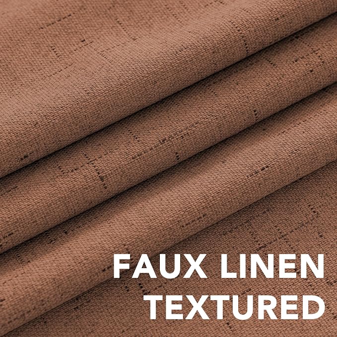H.VERSAILTEX Bedroom Curtains Blackout Linen Blackout Curtains 84 Inches Long - Image 4