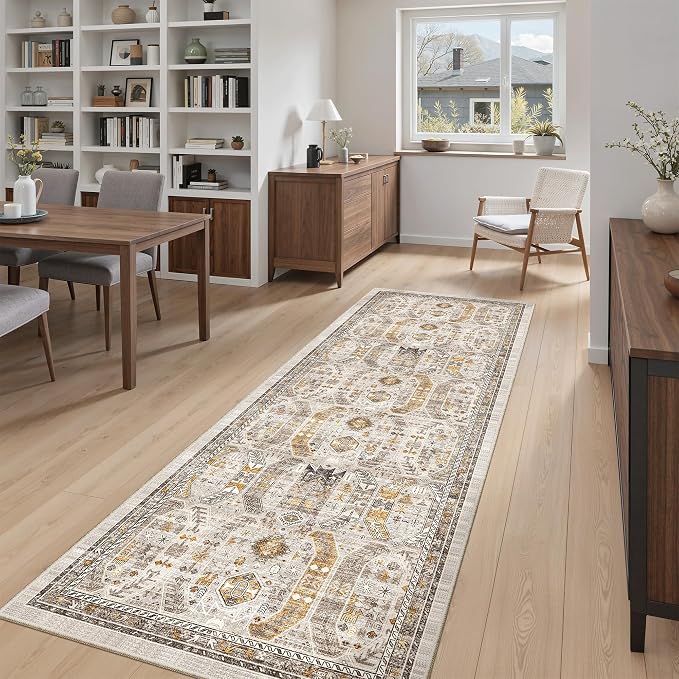 Madane Hallway Runner 3x8, Kitchen Rugs Washable Entryway Rug Vintage Kitchen - Image 4