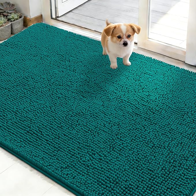 OLANLY Dog Door Mat for Muddy Paws 50x30, Absorbs Moisture and Dirt, Absorbent by OLANLY