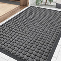 Smiry Front Door Mat Outside Entrance, Heavy Duty Natural Rubber Doormat by Smiry