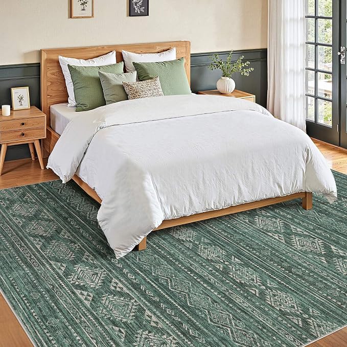 Nakagishi 6x9 Area Rugs Living Room: Washable Boho Large Neutral Soft Farmhouse - Image 4
