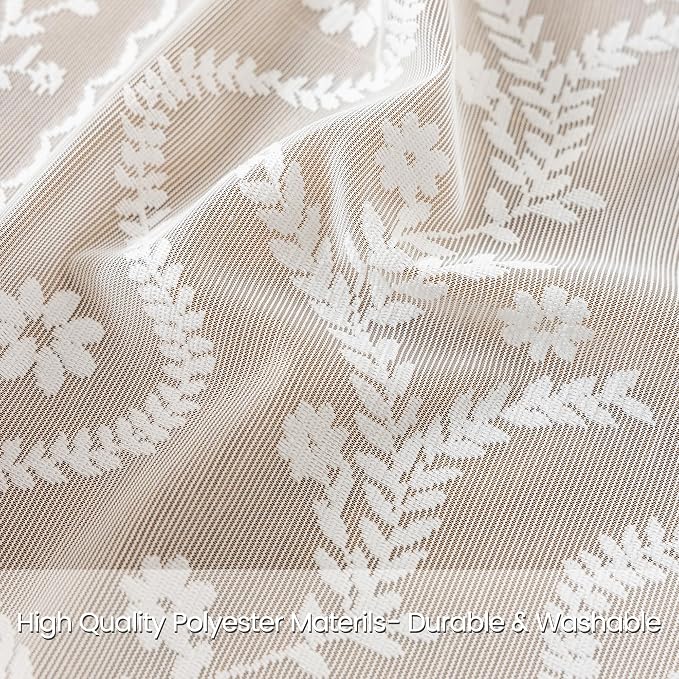 WAZZIO White Boho Lace Curtains 84 Inch -Cute Vintage Victorian Sheer Panel - Image 2