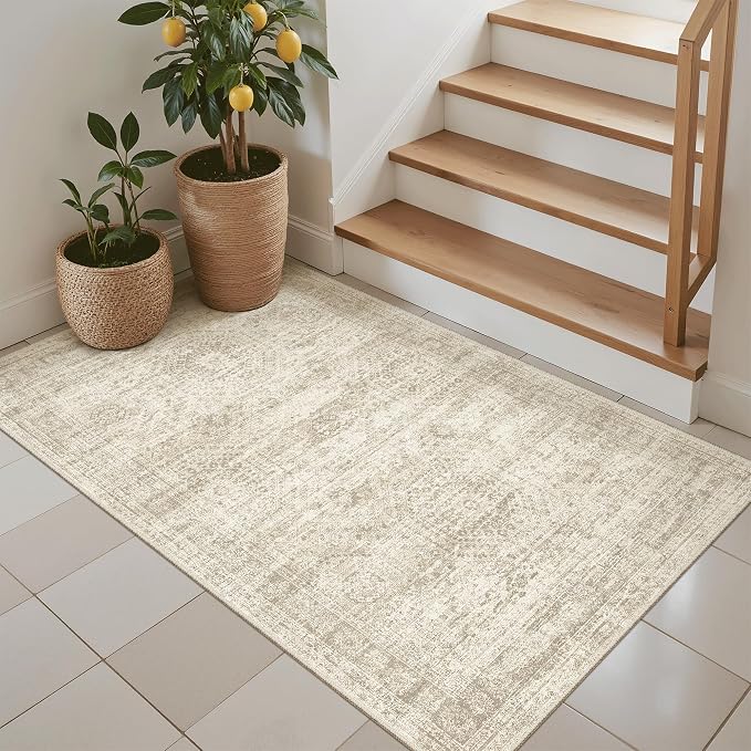 3x4 Rug, Small Area Rug for Kitchen, Machine Washable Non-Slip Throw Rug - Image 2