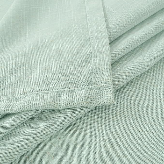 BGment Sage Green Linen Curtains 54 Inch Length - Image 8
