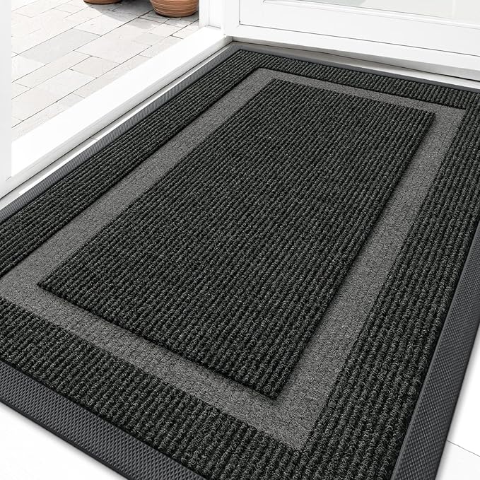 OLANLY Front Door Mat Indoor Outdoor Entrance, Waterproof All-Season, by OLANLY