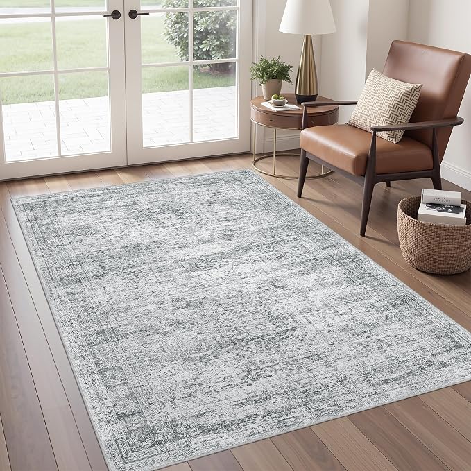 3x5 Washable Area Rug for Entryway, Soft Kitchen Rugs Non Slip for Dining Room by Restydon