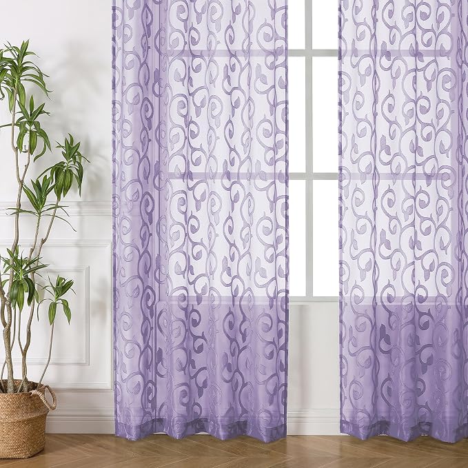 OWENIE Furman Sheer Curtains 63 inch Length - Image 6