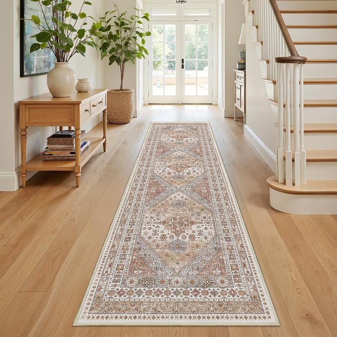 Kitchen Runner Rug Non Slip Washable 2.5x8, Soft Low Pile Entryway Rug Runners - Image 3