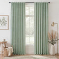 RYB HOME Sage Green 100% Blackout Curtains 96 inches Long, Thermal Insulated by RYBHOME