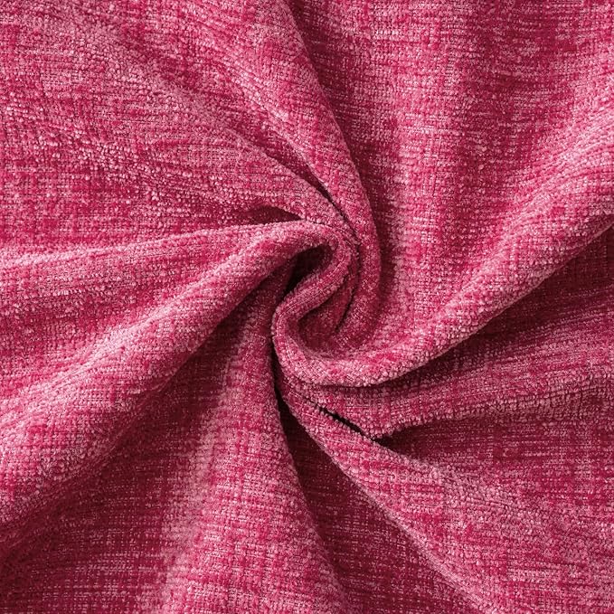 MIULEE Pack of 2 Couch Throw Pillow Covers 18x18 Inch Soft Hot Pink Chenille - Image 2