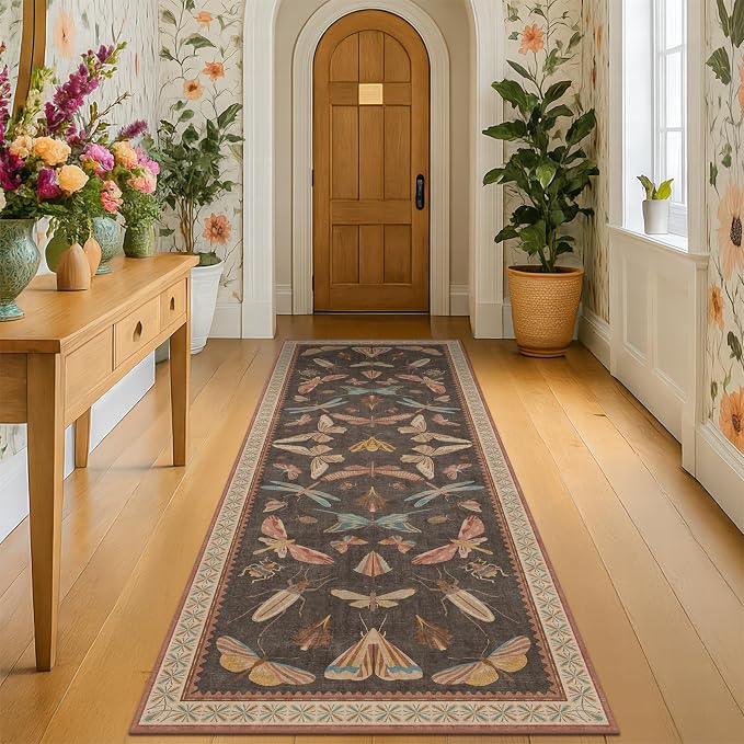 Brown 2x6 Indoor Rugs for Entryway by HazoHaus