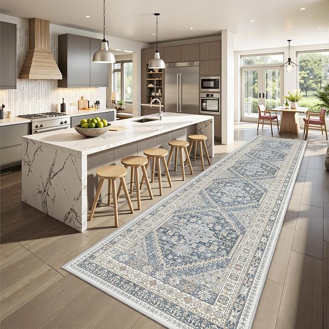 Carpet Runners for Hallway 12ft, Non-Slip Long Bathroom Rugs Runner for Kitchen - Image 3