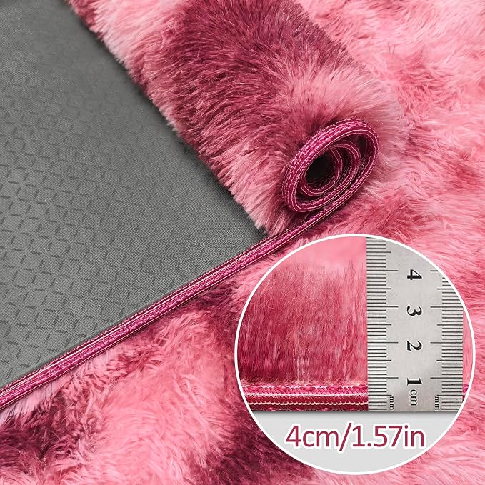 Tie-Dyed Red 3x10 Machine Washable Runner Rugs - Image 5
