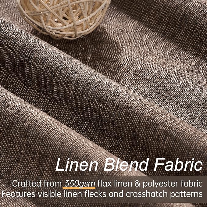 Topfinel 92 Inch Linen Blackout Curtains - Image 2