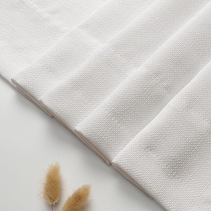 Chyhomenyc Cream Valance for Windows, Light Filtering Faux Linen Textured Small - Image 9