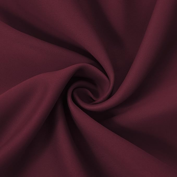 LEMOMO Burgundy Red Thermal Blackout Curtains/52 x 108 Inch/Set of 2 Panels - Image 5