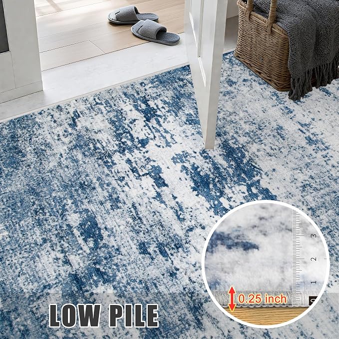 6x9 Area Rug Living Room Rug: Washable Modern Abstract Soft Thin Rug Indoor - Image 8