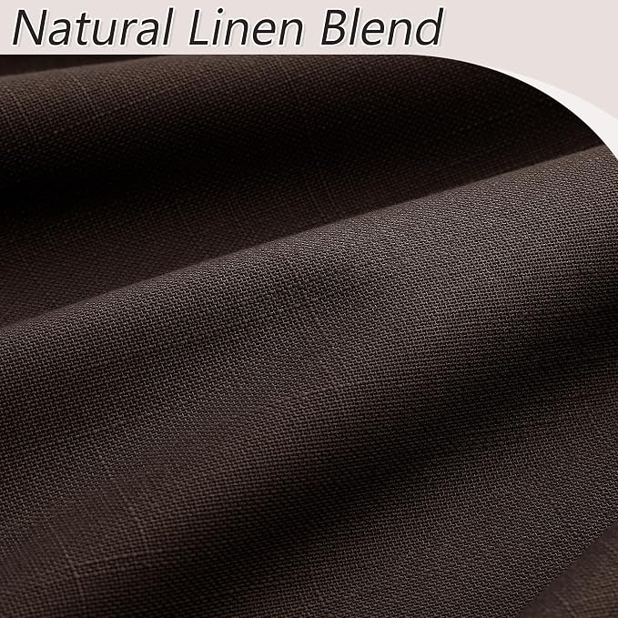 Guken Brown 100% Blackout Curtains 63 Inch Length 2 Panels Set - Image 4