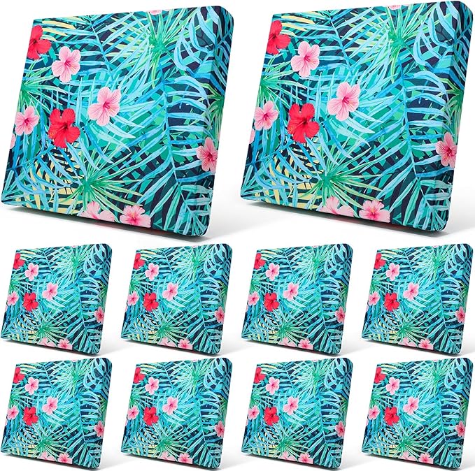 Newwiee 8Pcs Patio Cushion Covers Stretch Outdoor Cushion Cover Replacement by Newwiee