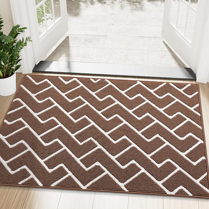 OLANLY Front Door Mat, Non-Slip Rubber Backing, Dirt Resistant and Absorbent by OLANLY