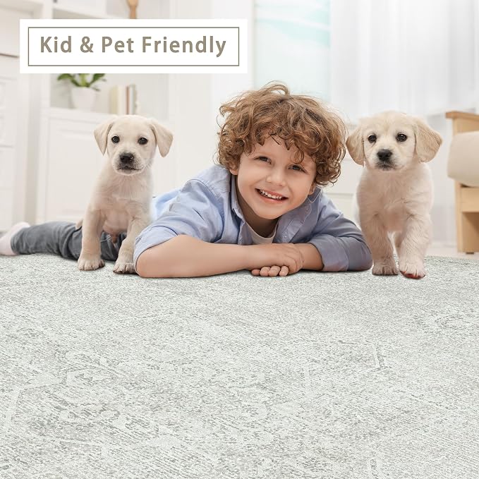 Washable Rugs 6x9 Area Rugs for Living Room, Large Carpets, Ultra Soft Faux - Image 6