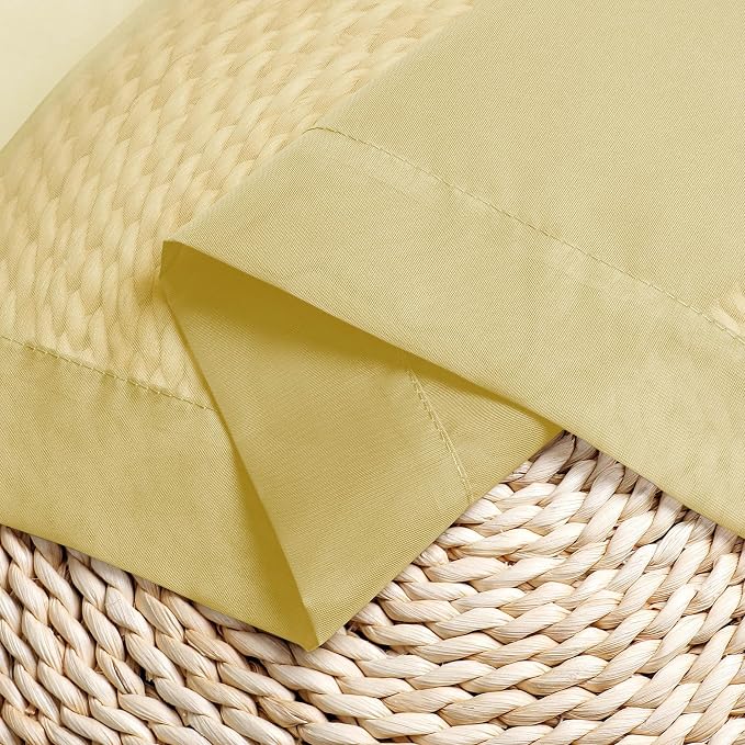 Chyhomenyc Mustard Yellow Short Sheer Curtains 24 inch Length, Light Filtering - Image 6