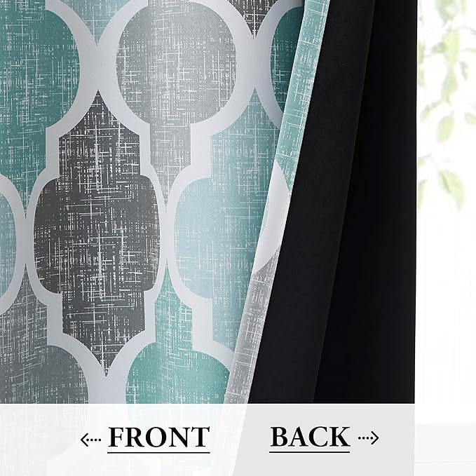 Beauoop 100% Blackout Curtains 54 Inches Long 2 Panels - Image 3