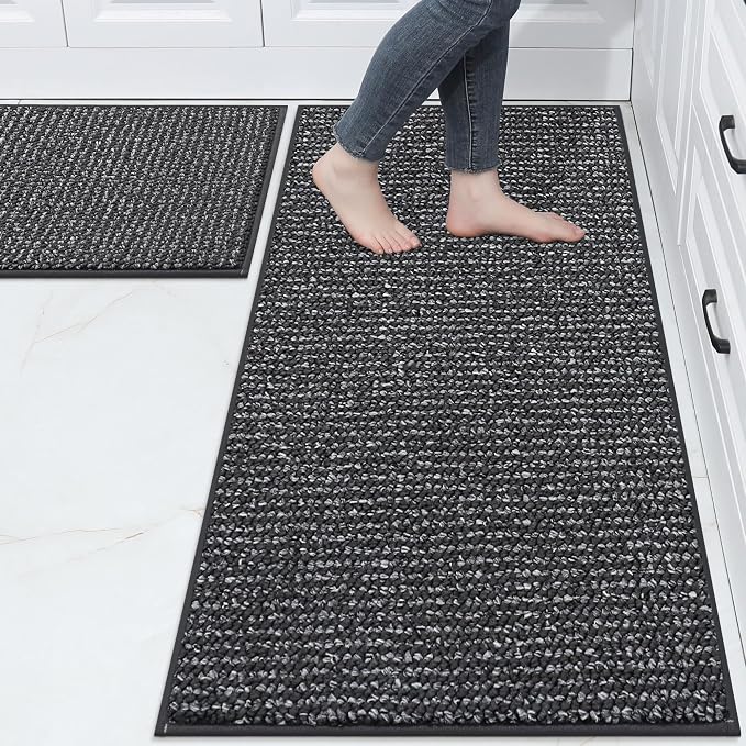 BEQHAUSE Kitchen Rugs and Mats 2PCS, Non-Slip Kitchen Mats by BEQHAUSE