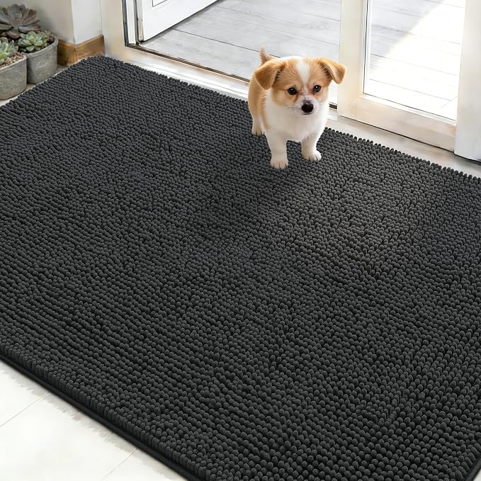 OLANLY Dog Door Mat for Muddy Paws 48x30, Absorbs Moisture and Dirt, Absorbent by OLANLY