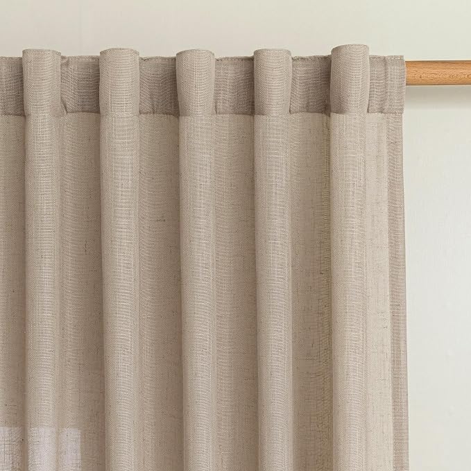 MYSKY HOME Patio Curtains for Sliding Door 90 inch Length 2 Panels Set - Image 3