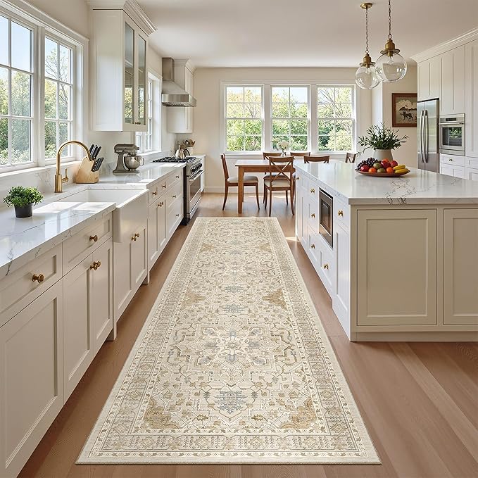 Madane Hallway Runner Rug 2'6''x10' Kitchen Runner, Non Slip Vintage Runners by Madane