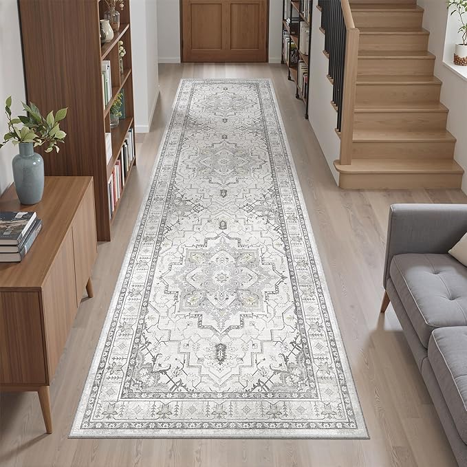 Madane Runner Rug 2x8, Washable Hallway Runner Rugs, Non-Slip Low-Pile Soft - Image 2