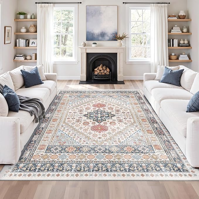 zesthome 5x8 Area Rugs for Living Room, Non-Slip Backing Washable Rugs - Image 4