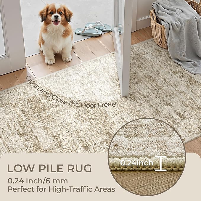3x14 Washable Runner Rug for Hallway, Non-Slip Long Hallway Runner for Entryway - Image 6