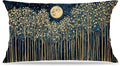Rustic William Morris Night Moon Forest Green Decor Pillow Covers 12x20 by Unknown