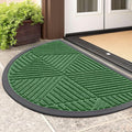 Smiry Half Circle Front Door Mat Outside Entrance, Heavy Duty Sturdy Natural by Smiry