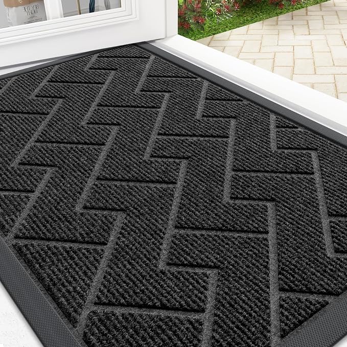 OLANLY Front Door Mat Indoor Outdoor Entrance, Waterproof All-Season, by OLANLY