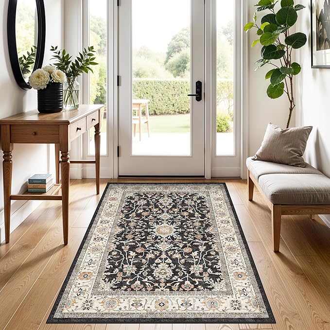 Washable 3x4 Entryway Runner Rug by TOPRUUG