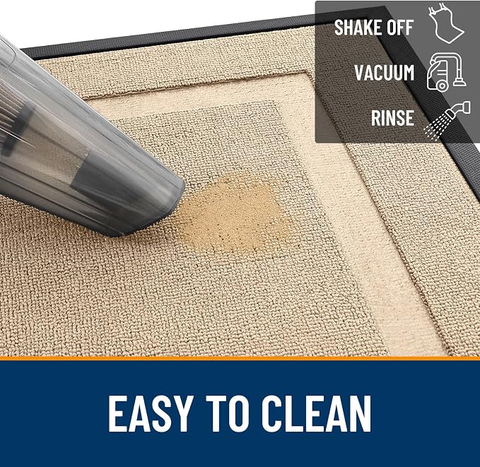 OLANLY Front Door Mat Outside 47x32, All-Season Heavy-Duty Rubber Doormat | - Image 5