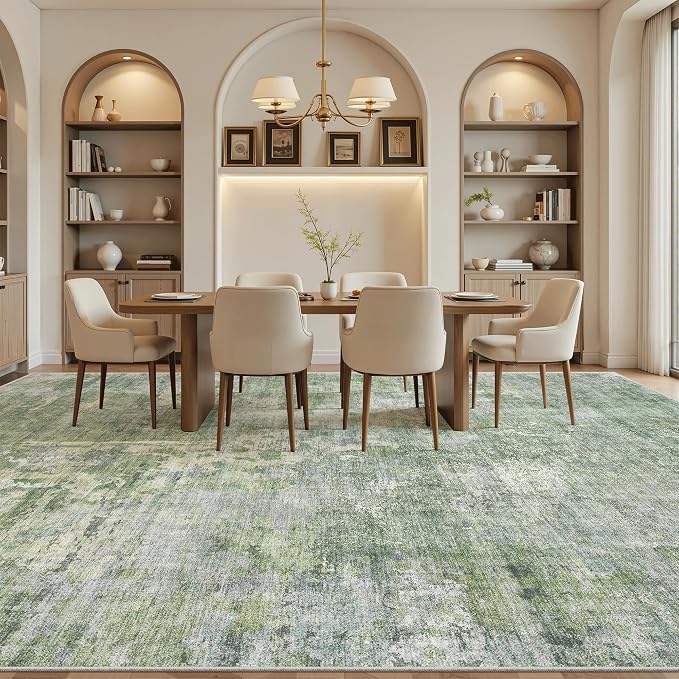 10x14 Area Rugs for Living Room, Non Slip Machine Washable Vintage Rugs - Image 4